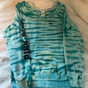 PINK blue tie dye long sleeve